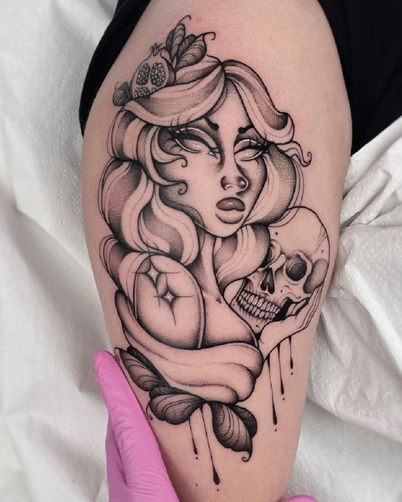 Blackwork tattoo Madrid. estudio de tattoo madrid, estdio de tattoo cerca de mi, estudio de tattoo las rosas, dolores tattoo Madrid