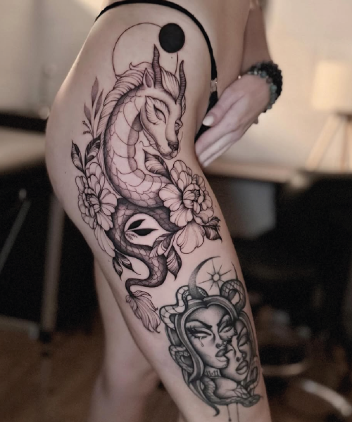 Blackwork tattoo Madrid. estudio de tattoo madrid, estdio de tattoo cerca de mi, estudio de tattoo las rosas, dolores tattoo Madrid